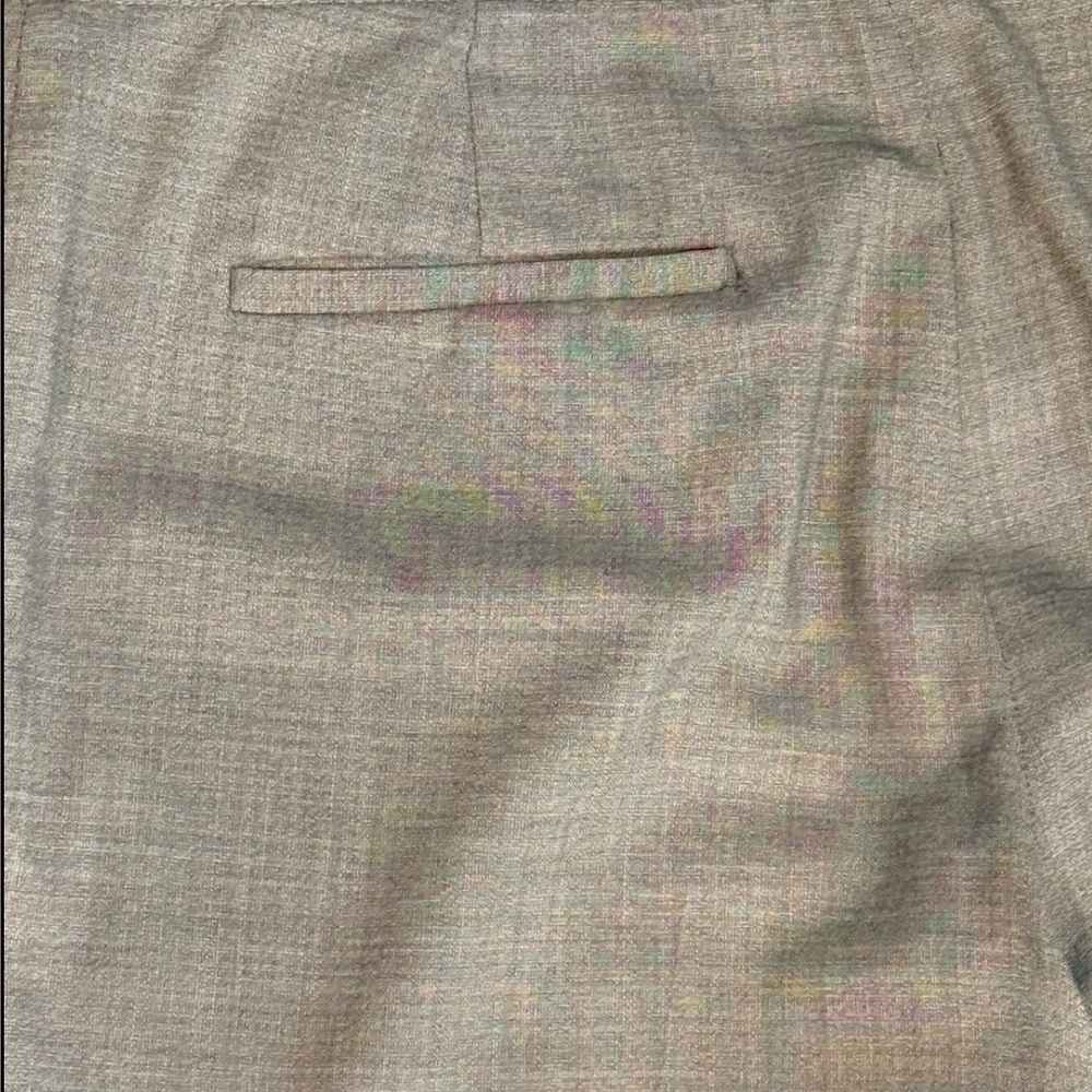 Theory Gray Wool Blend Straight Leg Ankle Trouser Mid Rise Size 6 - Picture 7 of 8